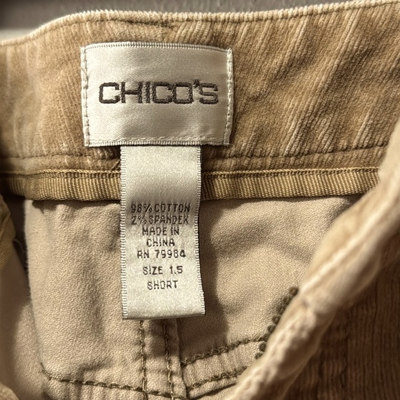 Chico’s Tan Corduroy Pants - Picture 3 of 6